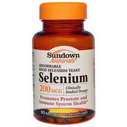 Rexall Sundown Naturals, Selenium, 200mcg, 50 Softgels