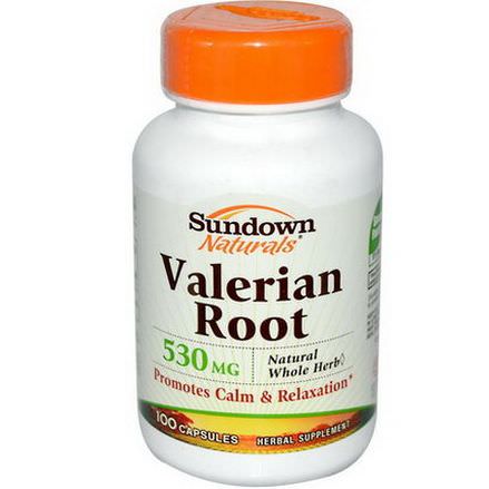 Rexall Sundown Naturals, Valerian Root, 530mg, 100 Capsules