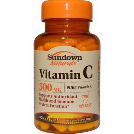 Rexall Sundown Naturals, Vitamin C, 500mg, 90 Capsules