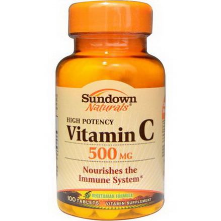 Rexall Sundown Naturals, Vitamin C, High Potency, 500mg, 100 Tablets