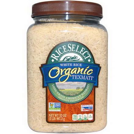 Rice Select, Organic Texmati White Rice, Long Grain American Basmati 907.2g
