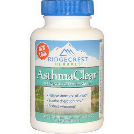Ridge Crest Herbals, AsthmaClear, 60 Vegan Caps