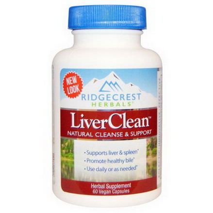 Ridge Crest Herbals, LiverClean, 60 Vegan Caps