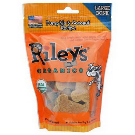 Riley's Organics, Dog Treats, Large Bone, Pumpkin&Coconut Recipe 142g