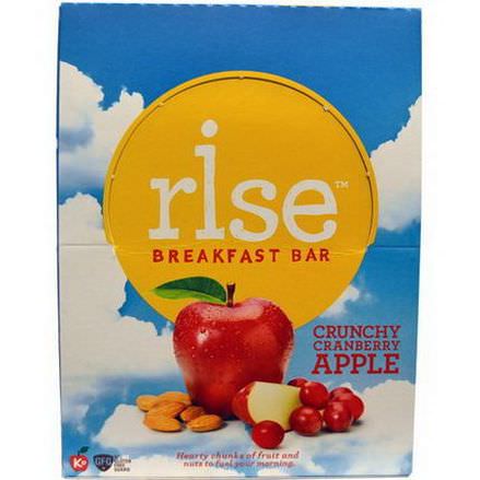 Rise Bar, Breakfast Bar, Crunchy Cranberry Apple, 12 Bars 40g Each