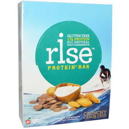 Rise Bar, Protein Bar, Crunchy Carob Chip, 12 Bars 60g Each