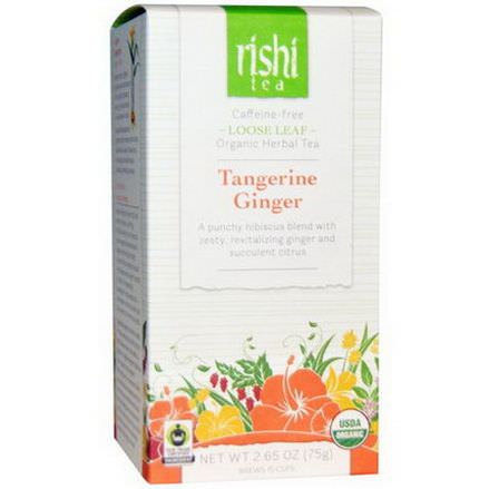 Rishi Tea, Loose Leaf Organic Herbal Tea, Tangerine Ginger, Caffeine Free 75g