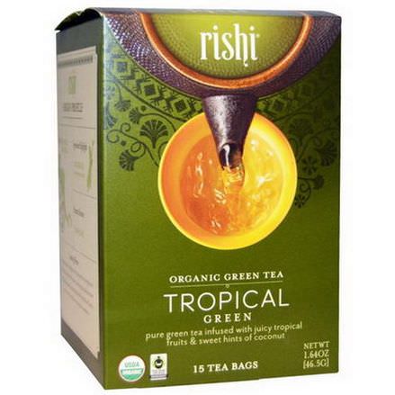 Rishi Tea, Organic Green Tea, Tropical Green 46.5g