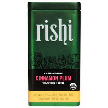 Rishi Tea, Organic Loose Leaf Herbal Tea, Cinnamon Plum, Caffeine-Free 85g