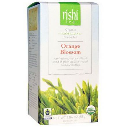 Rishi Tea, Organic Loose Leaf Green Tea, Orange Blossom 55g