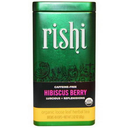 Rishi Tea, Organic Loose Leaf Herbal Tea, Caffeine Free, Hibiscus Berry 80g