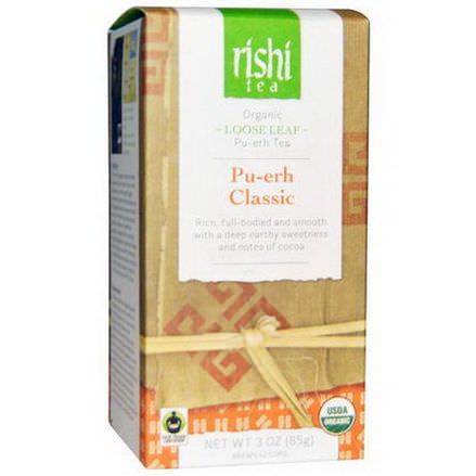 Rishi Tea, Organic Loose Leaf Tea, Pu-erh Classic 85g
