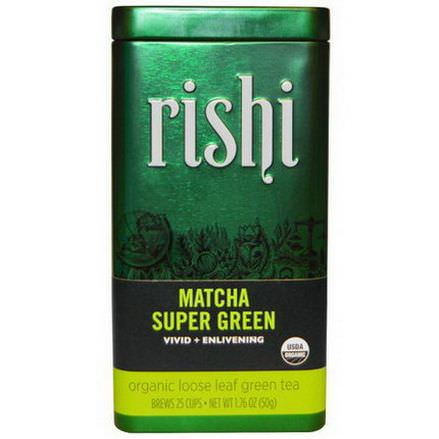 Rishi Tea, Organic Matcha Super Green, Organic Loose Leaf Green Tea 50g