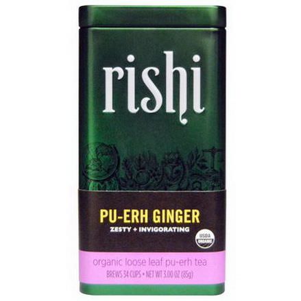 Rishi Tea, Organic Loose Leaf Tea, Pu-Erh Ginger 85g