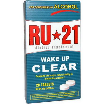 Ru-21, Wake Up Clear, 20 Tablets