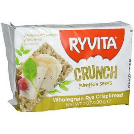 Ryvita, Wholegrain Rye Crispbread, Crunch Pumpkin Seeds 200g