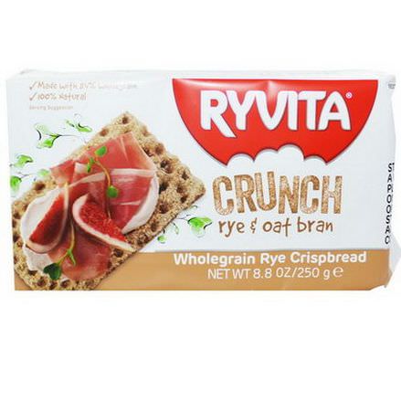 Ryvita, Wholegrain Rye Crispbread, Crunch, Rye&Oat Bran 250g
