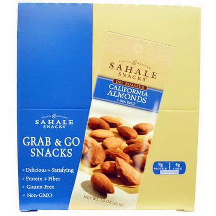 Sahale Snacks, Dry Roasted, California Almonds Sea Salt, 9 Packs 42.5g Each