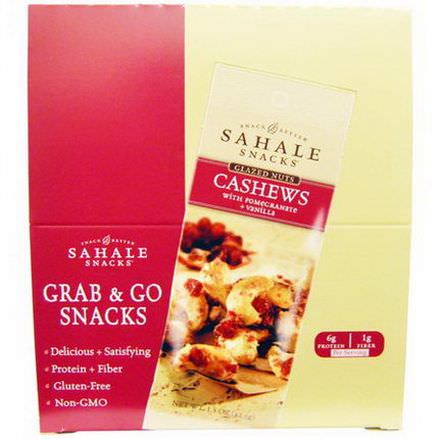 Sahale Snacks, Glazed Nuts, Cashews with Pomegranate Vanilla, 9 Packs 42.5g Each