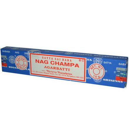 Sai Baba, Satya, Nag Champa Agarbatti Incense, 10 Sticks 15g