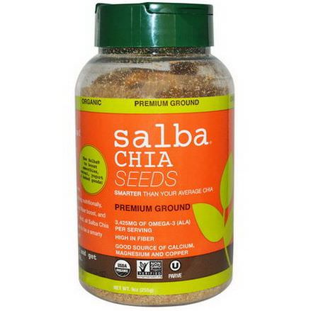 Salba Smart Natural Products, Organic Premium Ground Salba Chia Seeds 255g