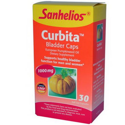 Sanhelios, Curbita Bladder Caps, 1000mg, 30 Soft Gel Capsules