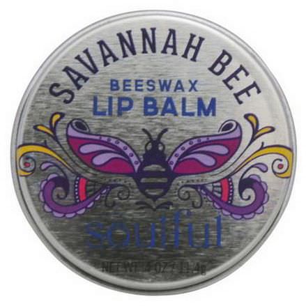 Savannah Bee Company Inc, Beeswax Lip Balm, Soulful, Rosemary Lavender 11.4g