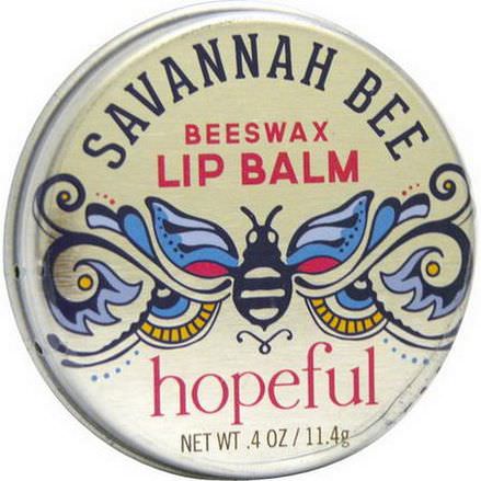 Savannah Bee Company Inc, Hopeful Beeswax Lip Balm, Coconut Vanilla 11.4g