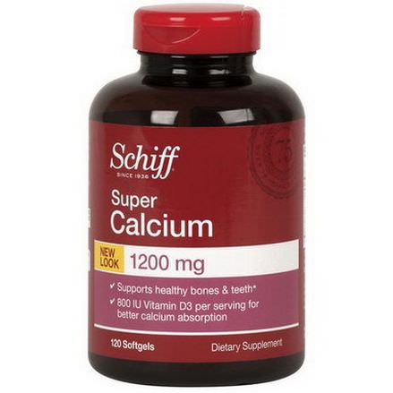 Schiff, Super Calcium, 1200mg, 120 Softgels