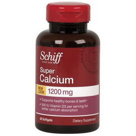 Schiff, Super Calcium, 1200mg, 60 Softgels