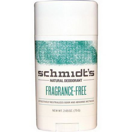 Schmidt's Deodorant, Fragrance-Free 75g