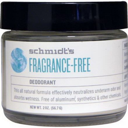 Schmidt's Deodorant, Fragrance-Free 56.7g