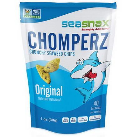 SeaSnax, Chomperz, Crunchy Seaweed Chips, Original 30g