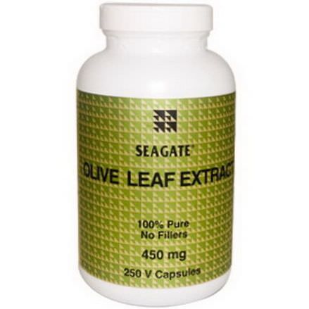 Seagate, Olive Leaf Extract, 450mg, 250 Veggie Caps
