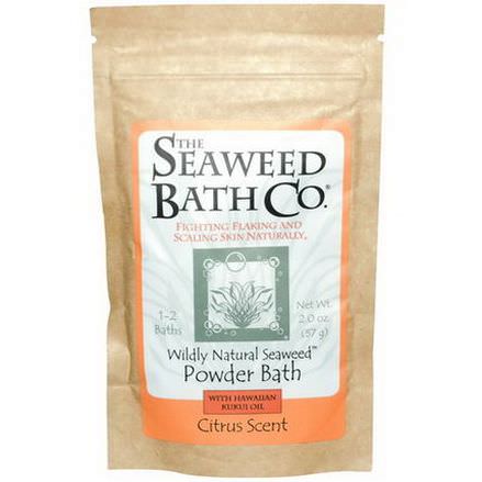 Seaweed Bath Co. Powder Bath with Hawaiian Kukui Oil, Citrus Scent 57g