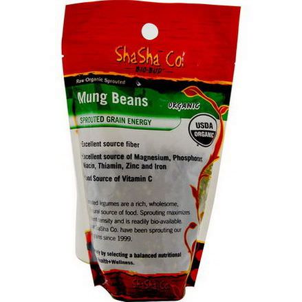 ShaSha Bread Co, Organic Sprouted Mung Beans 454g