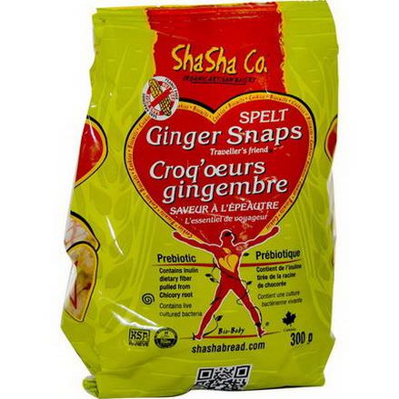ShaSha Bread Co, Spelt Ginger Snaps, 300g