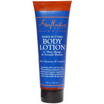 Shea Moisture, Groom&Shave, Three Butters Body Lotion with Shea, Mango&Avocado Butters 236ml