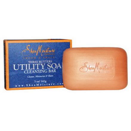 Shea Moisture, Three Butters Utility Soap, Cleansing Bar 141g