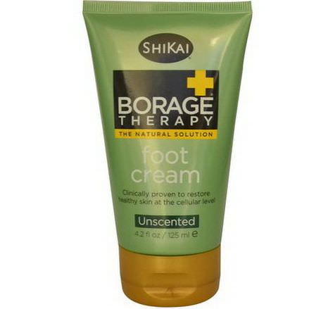 Shikai, Borage Therapy, Foot Cream, Unscented 125ml