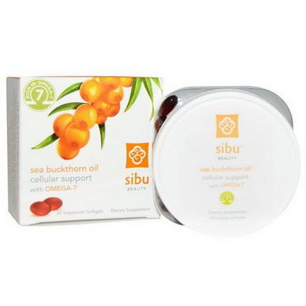 Sibu Beauty, Sea Buckthorn Oil, Cellular Support, with Omega 7, 60 Veggie Softgels