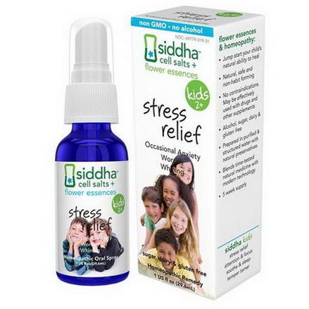 Siddha Flower Essences, Stress Relief, Kids 2+ 29.6ml