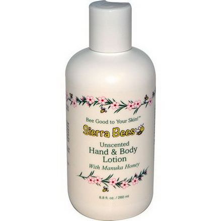 Sierra Bees, Hand&Body Lotion with Manuka Honey, Unscented 260ml