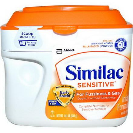 Similac, Sensitive, Infant Formula with Iron, Birth to 12 Months 638g