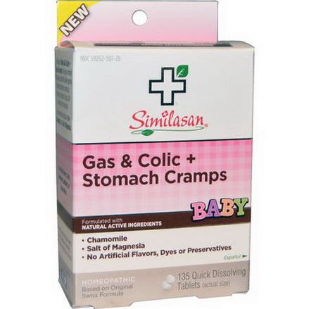 Similasan, Baby, Gas&Colic Stomach Cramps, 135 Quick Dissolving Tablets