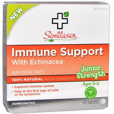 Similasan, Immune Support with Echinacea, Junior Strength, 40 Quick Dissolve Tablets