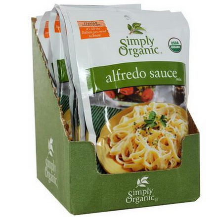 Simply Organic, Alfredo Sauce Mix, 12 Packets 42g Each