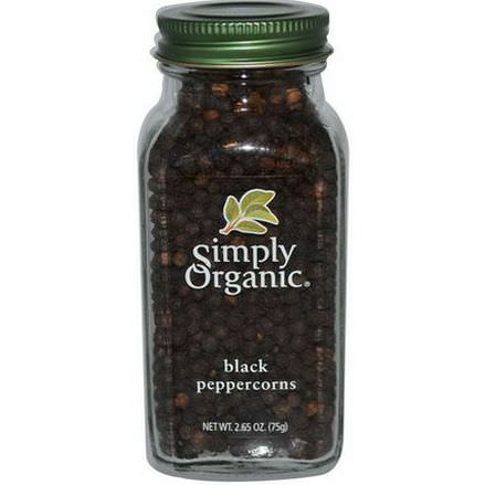 Simply Organic, Black Peppercorns 75g