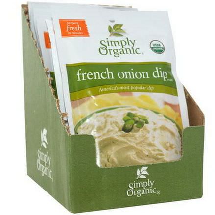 Simply Organic, French Onion Dip Mix, 12 Packets 31g Each