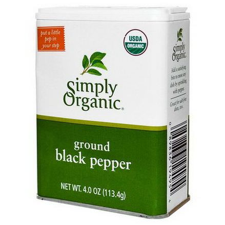 Simply Organic, Ground Black Pepper 113.4g